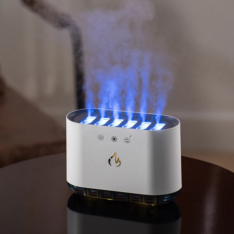 Alev Işığı Ile 3d Yangın Alev Aroma Yayici Usb Hava Nemlendirici Aroma Yayici Buharlı Nemlendirici
